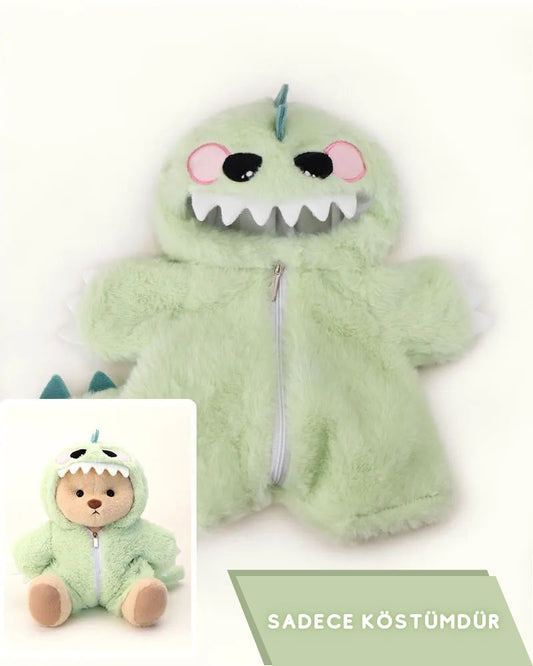 CandyClasp Green Furry Dino Puffy Costume