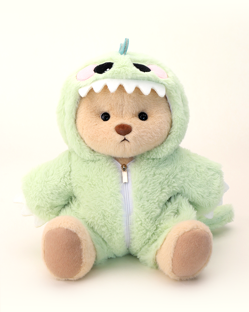 CandyClasp Green Furry Dino Puffy Costume